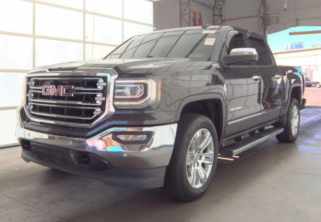 Quicksilver Metallic 2016 GMC Sierra 1500 SLT Crew Cab 4WD Pickup Truck Four-Wheel Drive Automatic