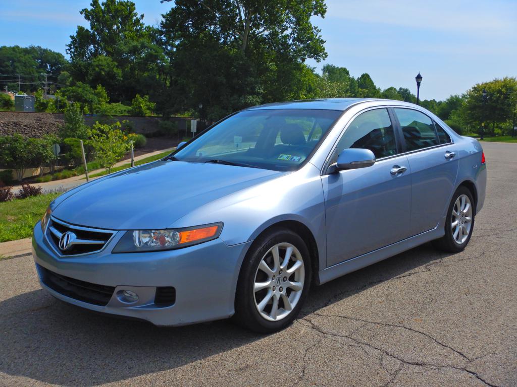 Blue 2008 Acura TSX Sedan Front-Wheel Drive 5-Speed Automatic