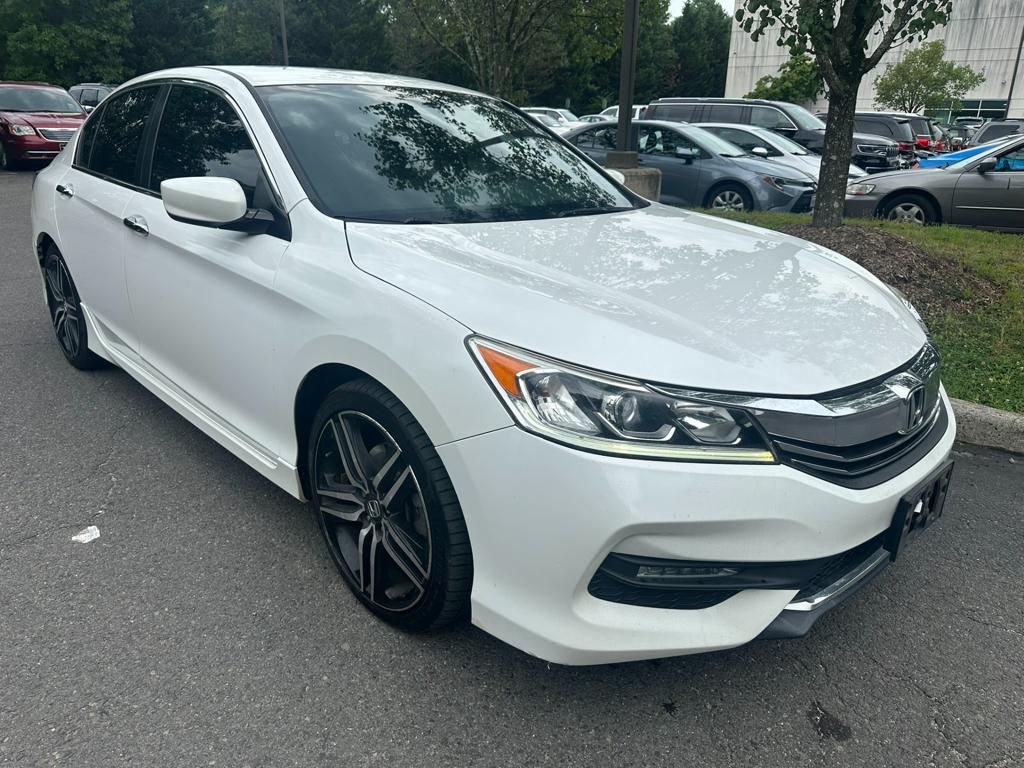 White 2017 Honda Accord Sedan Front-Wheel Drive Continuously Variable Transmission