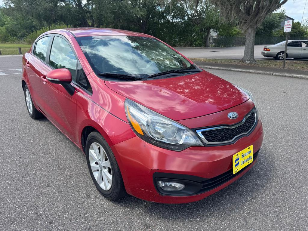 Red 2013 Kia Rio EX Sedan Front-Wheel Drive 4-Speed Automatic