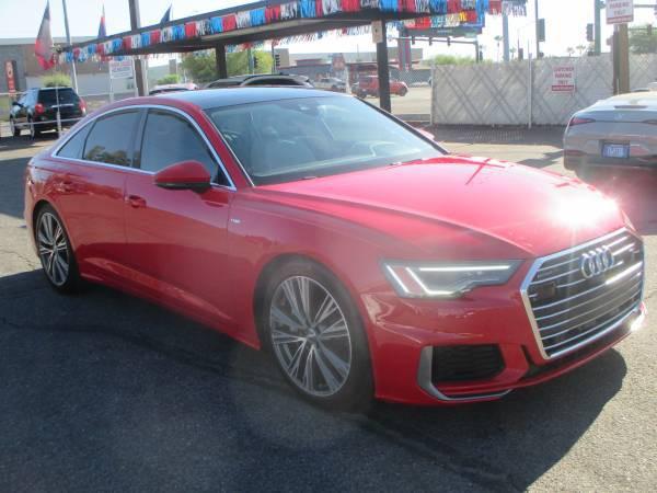 Red 2019 Audi A6 55 TFSI quattro Premium Plus Sedan AWD Sedan All-Wheel Drive 7-Speed Automatic