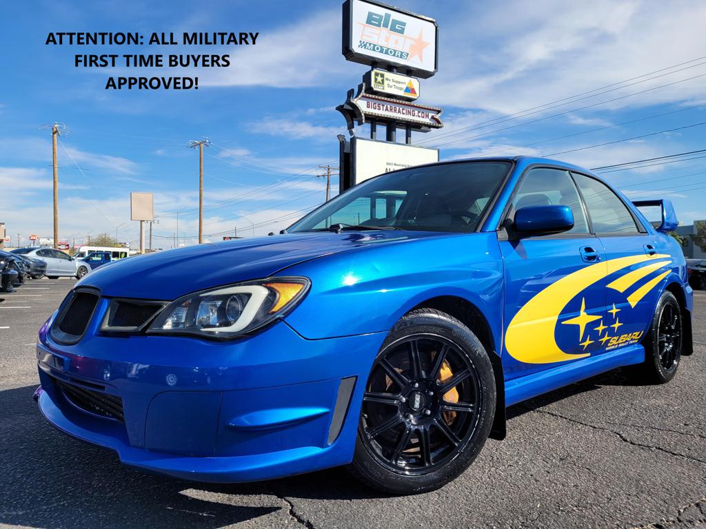 Blue 2005 Subaru Impreza WRX STI Sedan All-Wheel Drive 6-Speed Manual