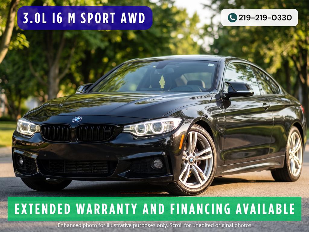 Black 2014 BMW 4 Series Coupe All-Wheel Drive 8-Speed Automatic