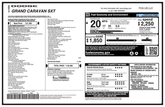 2017 Dodge Grand Caravan SXT