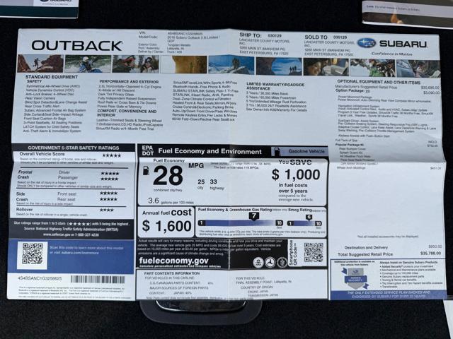 2016 Subaru Outback 2.5i Limited