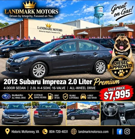 2012 Subaru Impreza 2.0I Premium