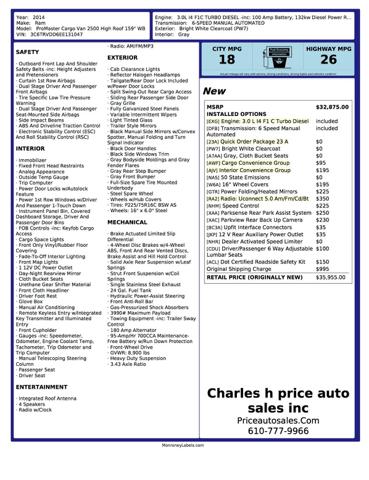 2014 Ram Promaster 2500 High Roof Tradesman 159-in. WB