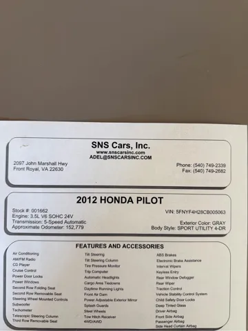 2012 Honda Pilot LX - Photo 34