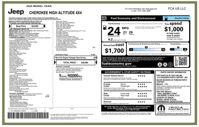 2020 Jeep Cherokee High Altitude
