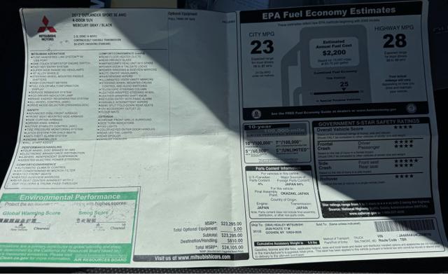 2012 Mitsubishi Outlander Sport