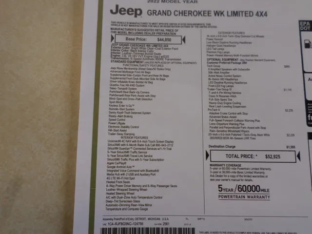2022 Jeep Grand Cherokee WK Limited - Photo 85
