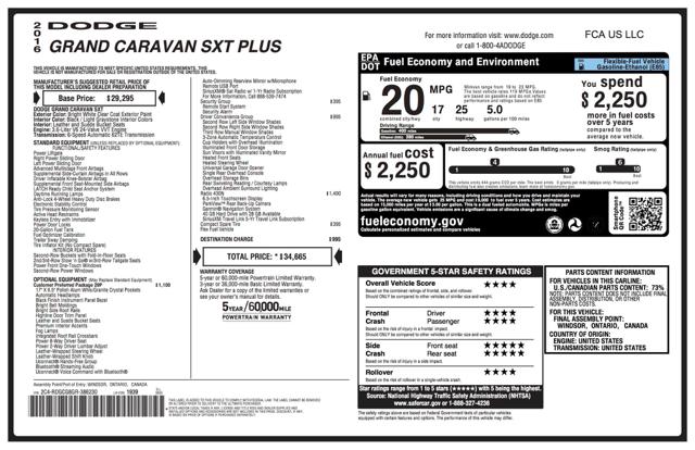 2016 Dodge Grand Caravan SXT