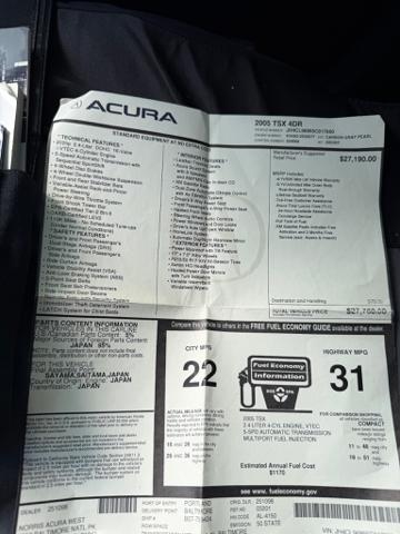 2005 Acura TSX 5-Speed AT