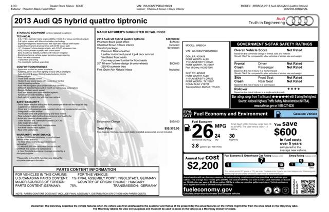2013 Audi Q5 Hybrid Prestige quattro Tiptronic