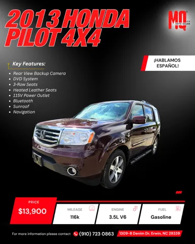 2013 Honda Pilot Touring 4WD w/ NAVI and RES's photo